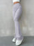 Gerippte Damenhose mit hoher Taille