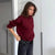 Lässiger Strickpullover mit hohem Kragen