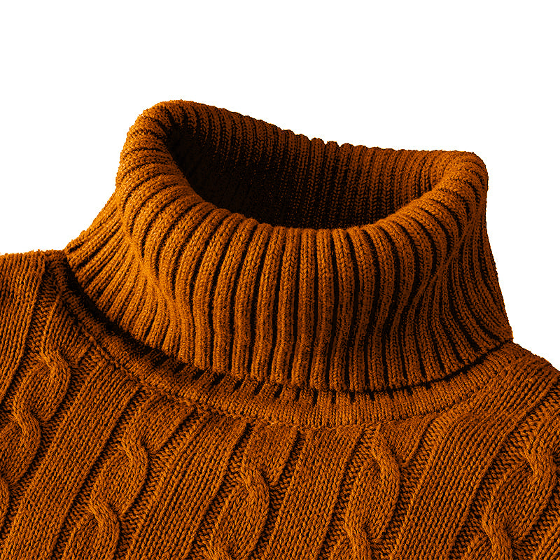 Herren-Rollkragenpullover aus Strick