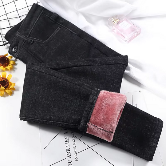 Retro Thermo Skinny Jeans für Frauen