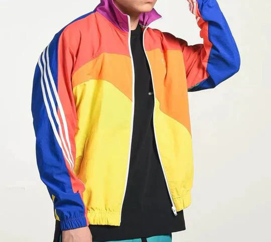 Herren Jacke Retro Windjacke Bequem 100% Polyester-3