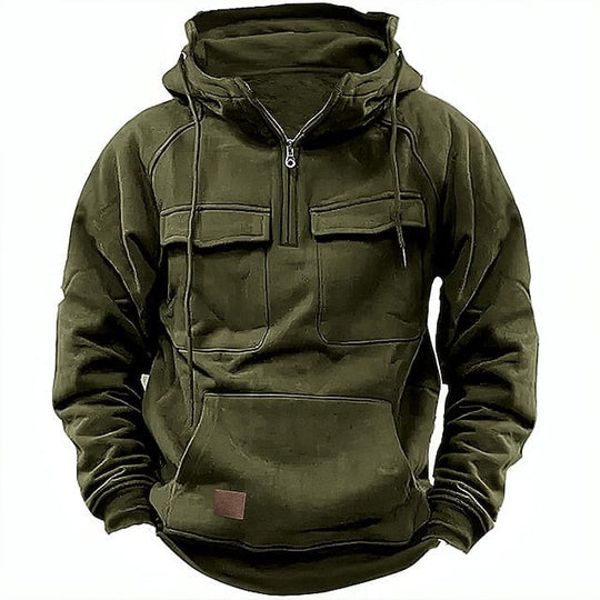 Variant image for Herren Hoodie Winter Stil Baumwolle Bequeme Passform Kängurutasche-19