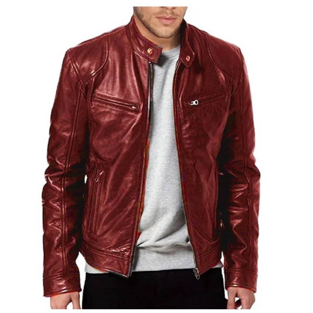 Herren Slim Fit Motorradjacke
