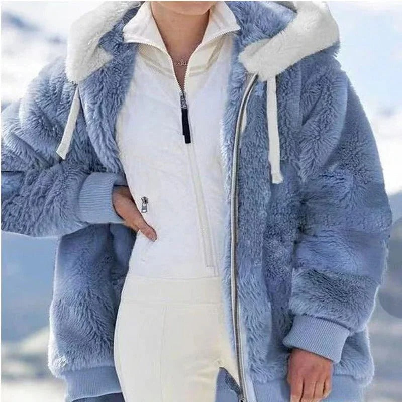Fleecejacke mit Kapuze für Frauen