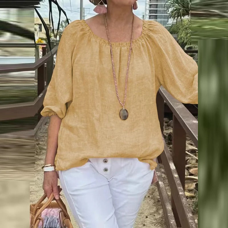 Damen Halbarm Freizeit Bluse