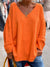 Grob gestrickter Pullover mit V-Ausschnitt