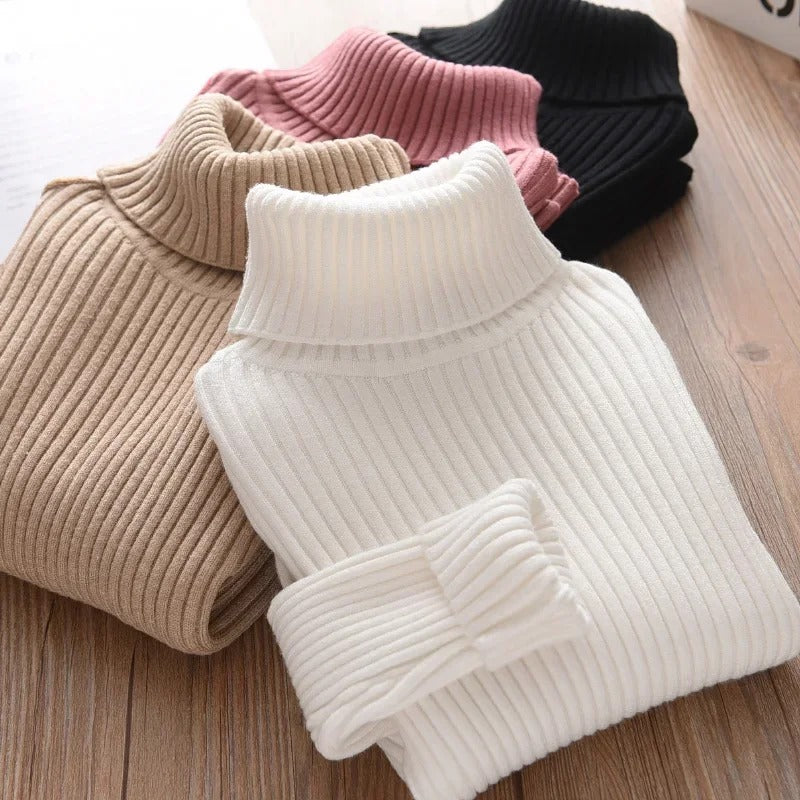 Strickrollkragenpullover für Kinder