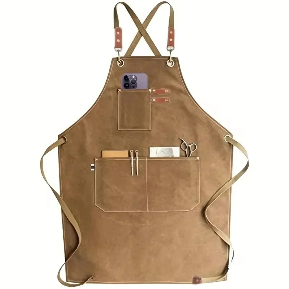 Herren-Arbeitsschürze mit verstellbarem Gürtel