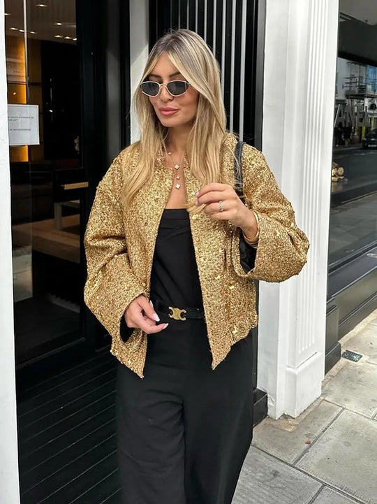 Gold Lose Damen Freizeitjacke