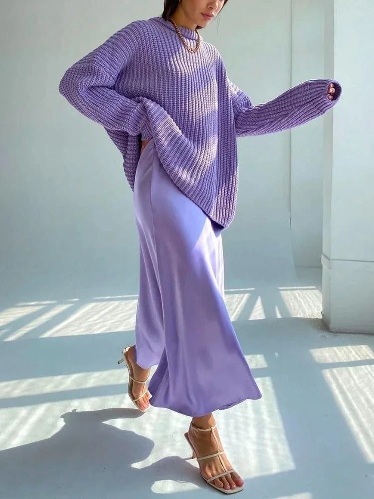 Frauen Essig Satin Fischschwanzrock