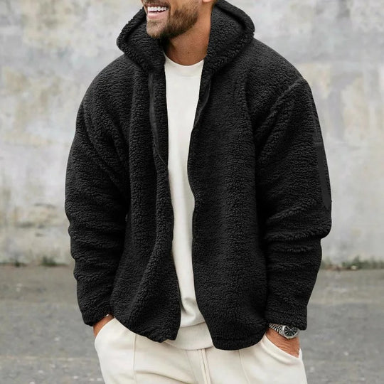 Doppelseitige Herren-Fleecejacke