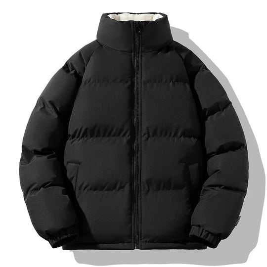 Herrenjacke mit Stehkragen aus dickem Fleece