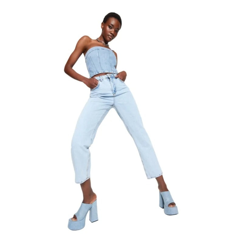 Gerade Denimhose für Damen