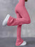 Gerippte Damenhose mit hoher Taille