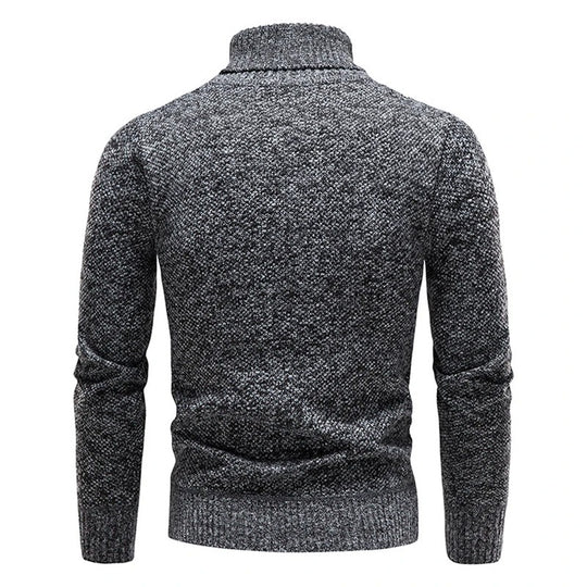 Herren-Rollkragen-Fleecejacke