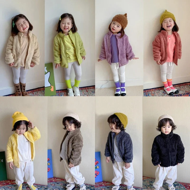 Warme Kinder-Fleecejacke