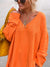 Grob gestrickter Pullover mit V-Ausschnitt