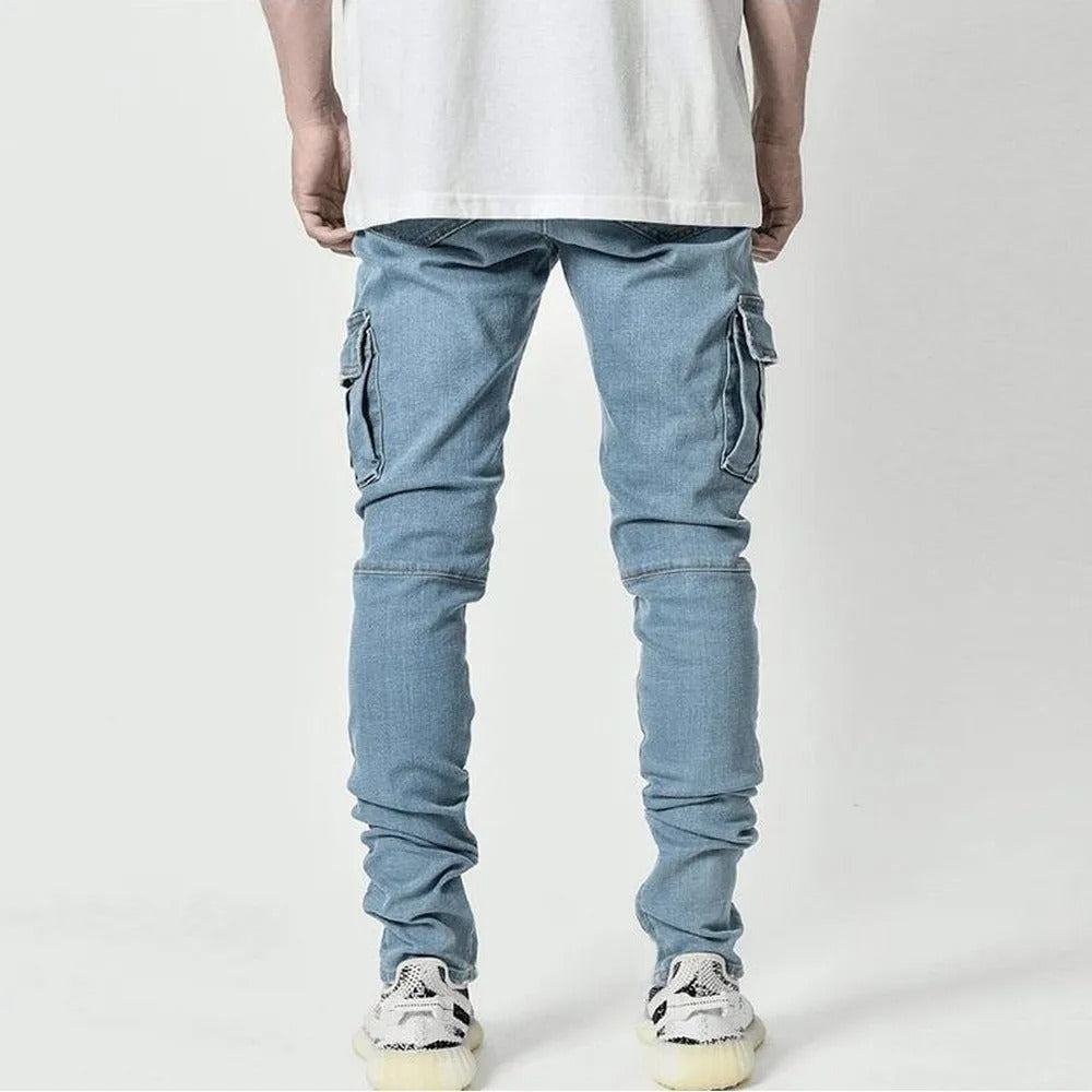 Elastische Mehrtaschenjeans für Männer