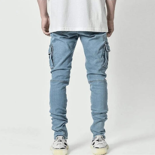 Elastische Mehrtaschenjeans für Männer