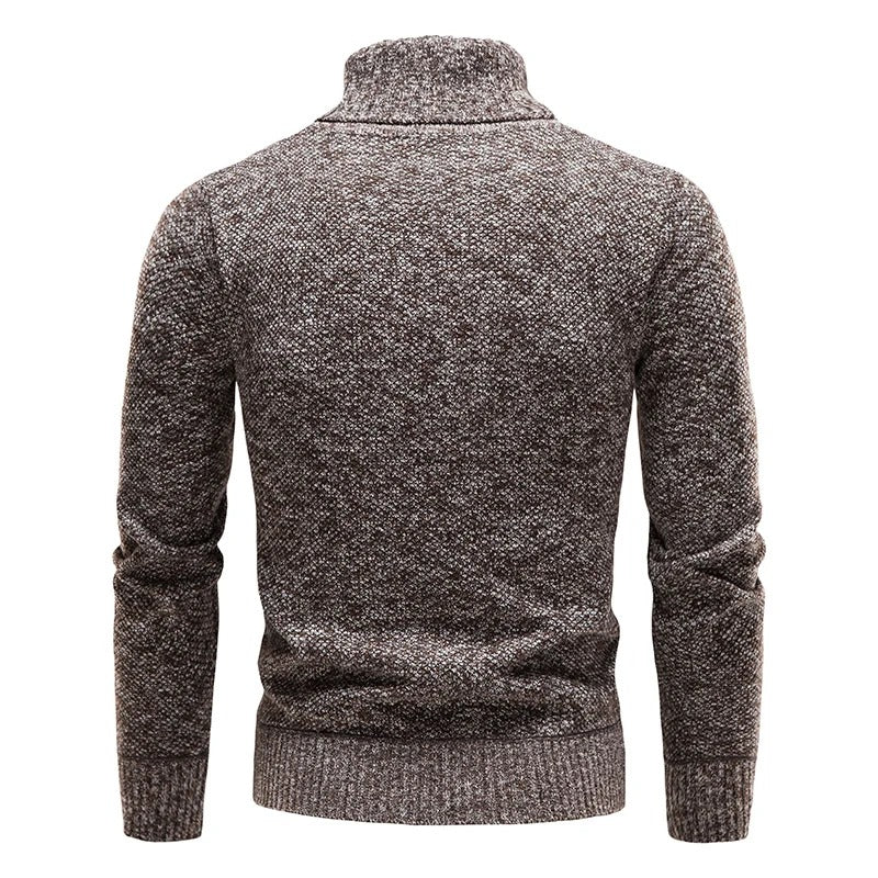 Herren-Rollkragen-Fleecejacke