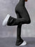 Gerippte Damenhose mit hoher Taille