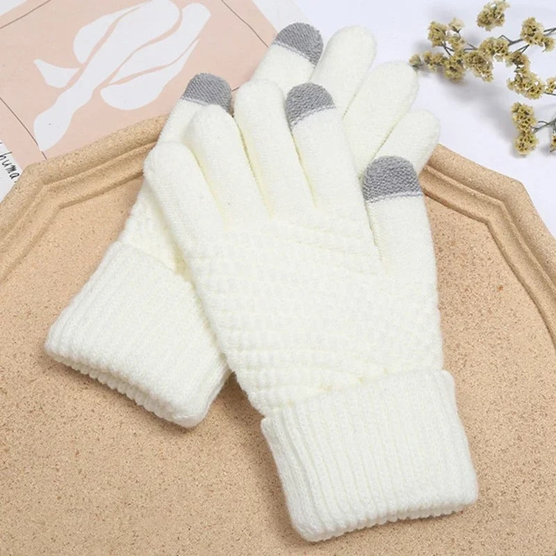 Kaschmirstrick-Winterhandschuhe für Frauen