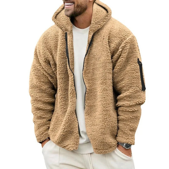 Doppelseitige Herren-Fleecejacke