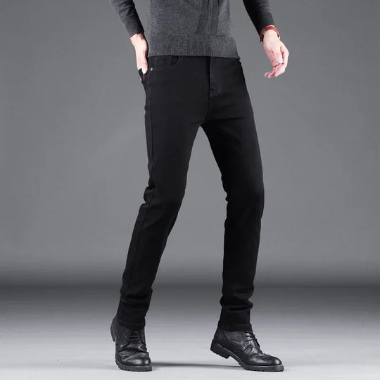Pure Schwarze Slim Jeans für Männer