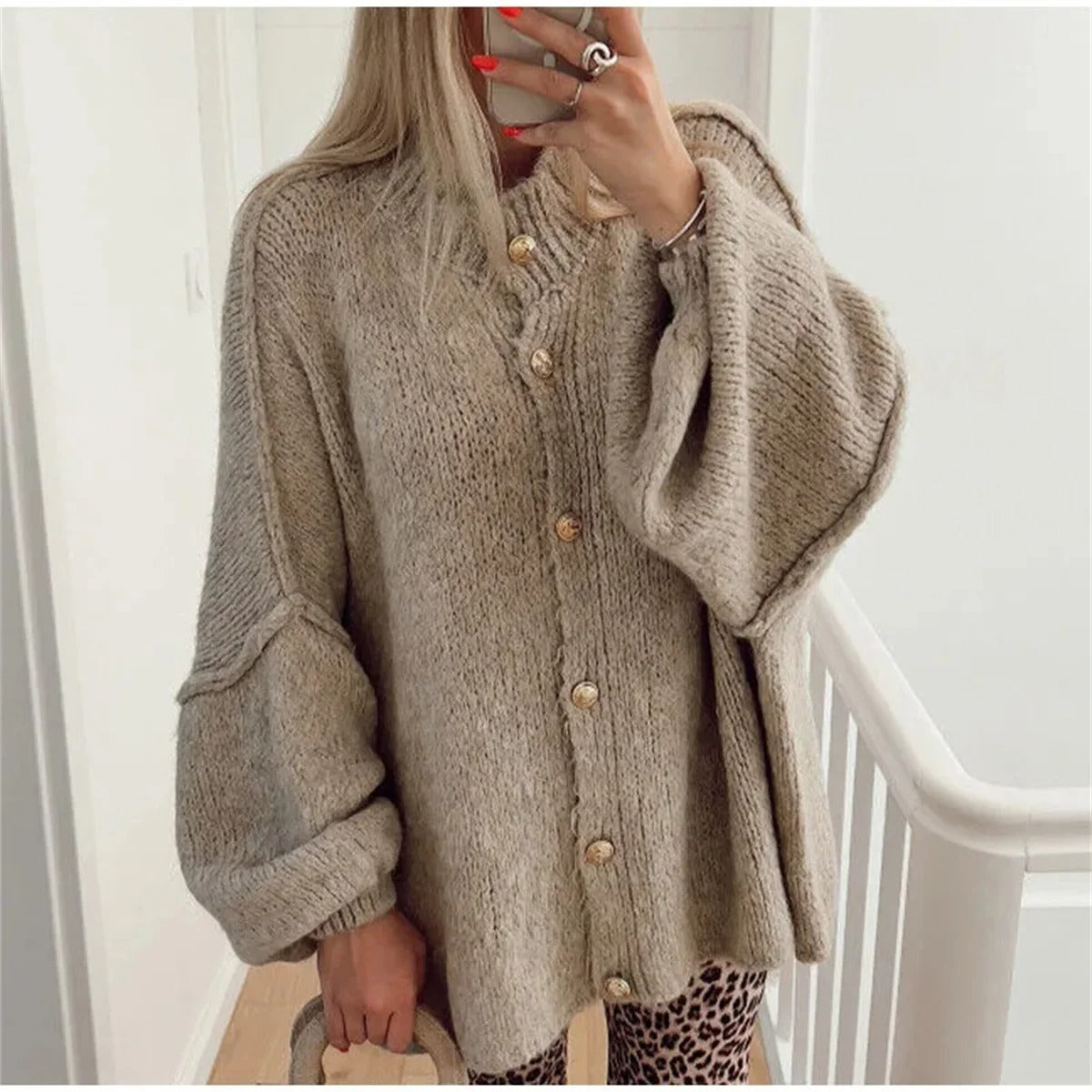 Lässiger weiter Pullover für Frauen
