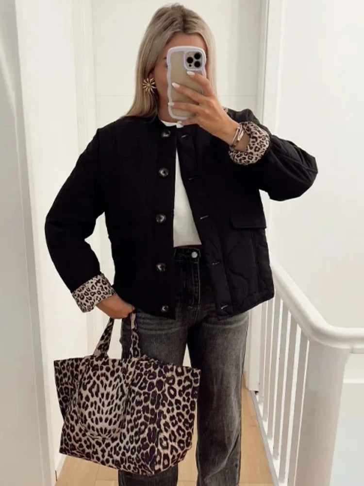 Wattierte Jacke mit Fronttasche für Damen