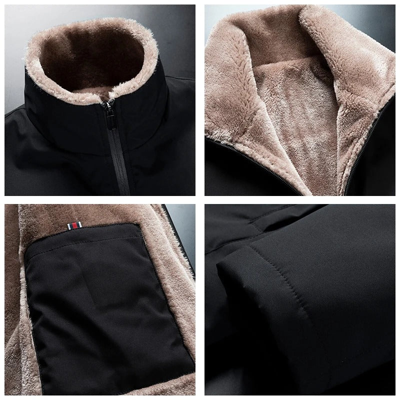 Winddichte dicke Fleecejacke für Männer
