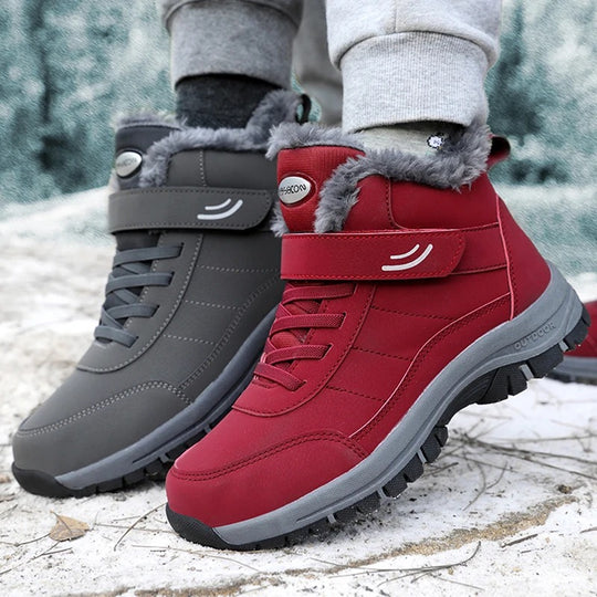 Leichte Damen-Schneestiefel mit Fell