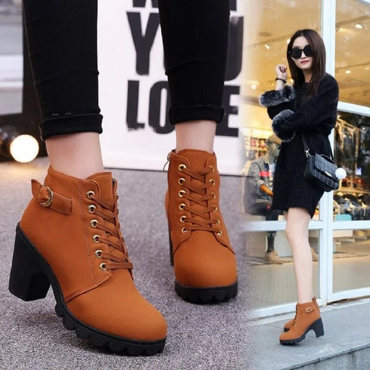 Damen-Pumpstiefel