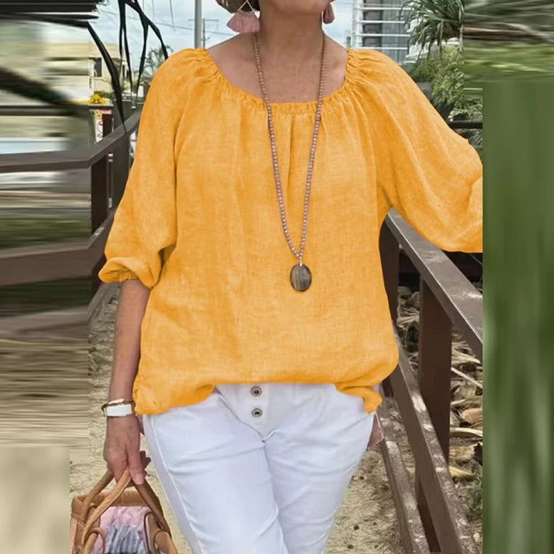 Damen Halbarm Freizeit Bluse