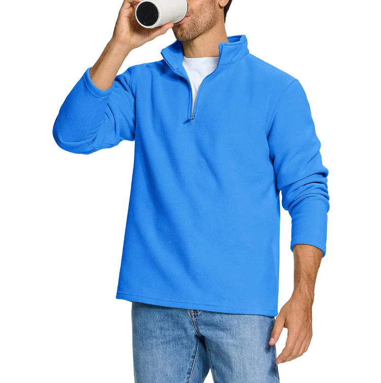Fleece-Pullover mit halbem Reißverschluss für Männer