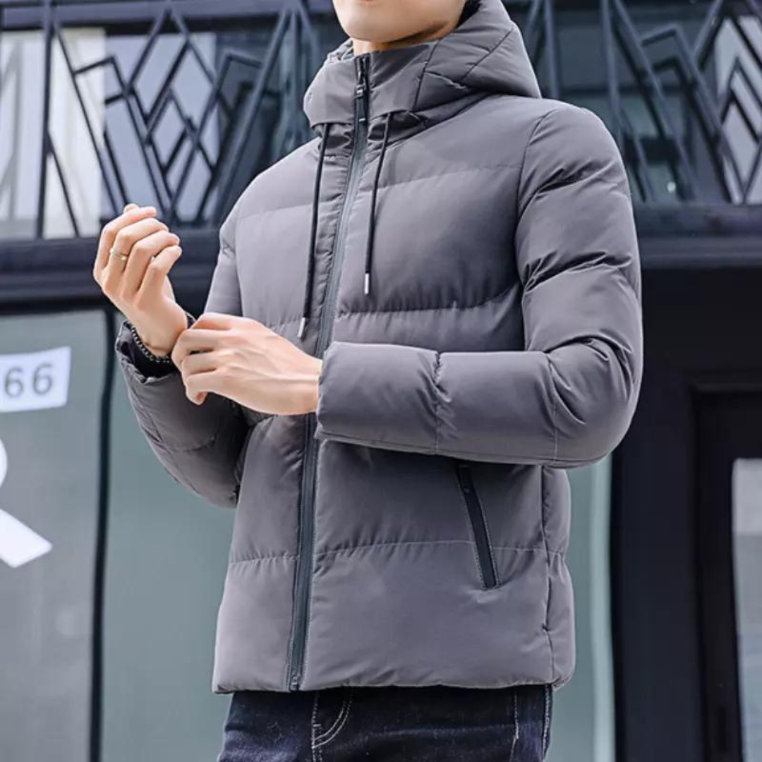 Warme Kapuzen-Pufferjacke für Männer