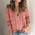 Variant image for Damen Strickjacke mit Lochmuster und tiefem V-Ausschnitt aus Baumwolle-11