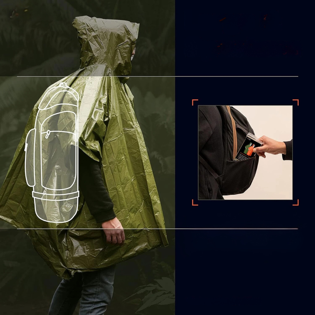 3-in-1 Poncho Regenmantel