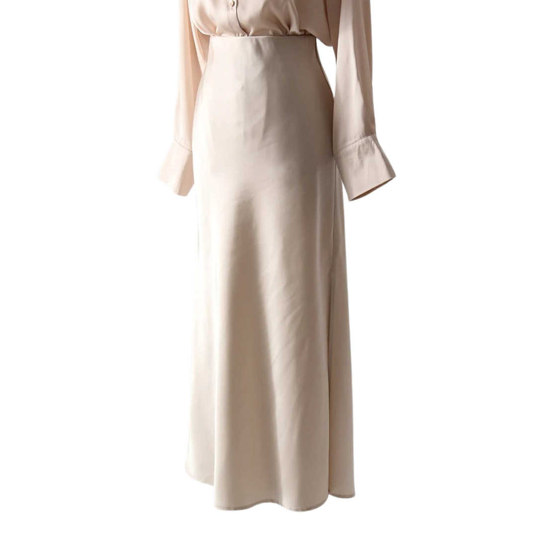 Satin-Faltenrock für Damen