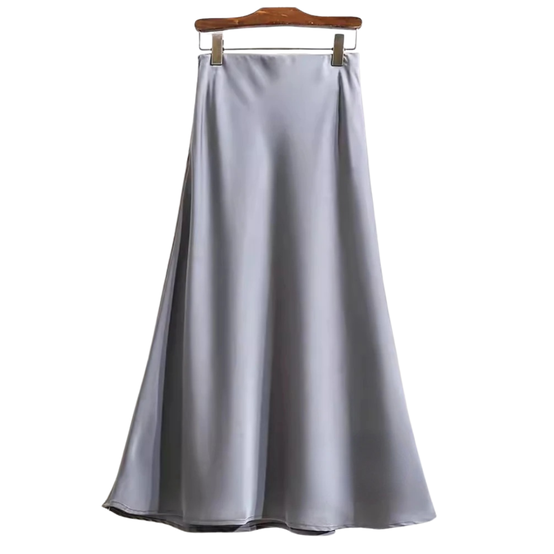 Frauen Essig Satin Fischschwanzrock