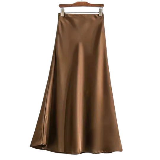 Frauen Essig Satin Fischschwanzrock