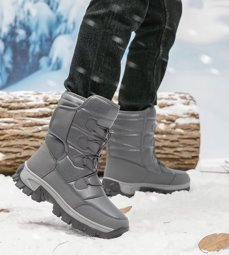 Hohe Winterstiefel aus Plüsch für Männer