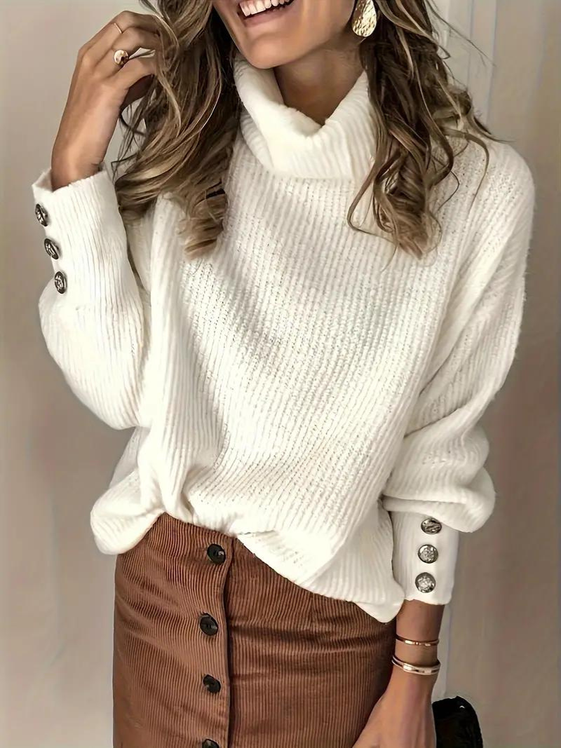 Vintage-Rollkragenpullover für Frauen