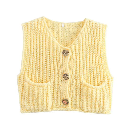 Strickjacke für Damen mit Metallknöpfen