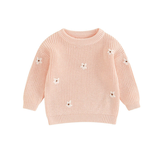 Blumenstrickpullover für Kinder