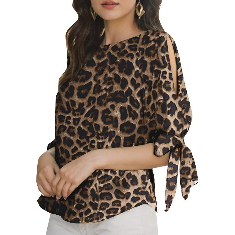 Damenbluse mit Leopardenmuster