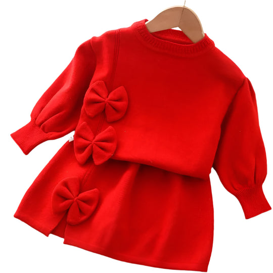Winterset aus Sweatshirt und Rock für Kinder