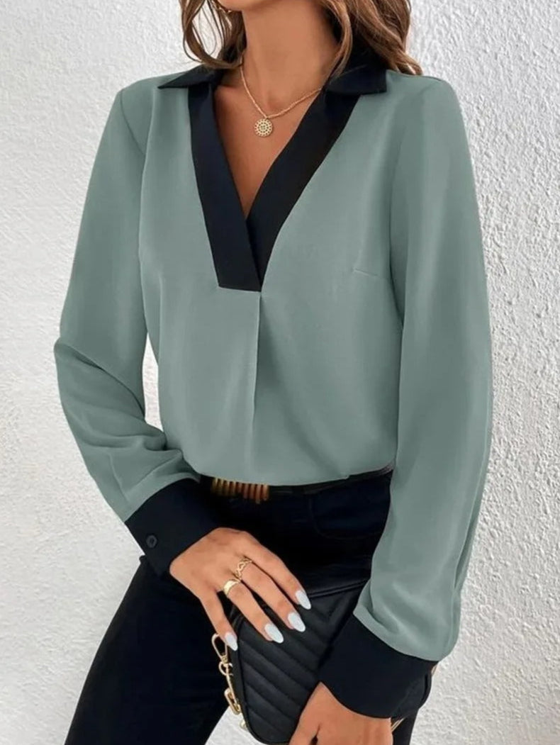 Langärmelige Bürobluse für Damen