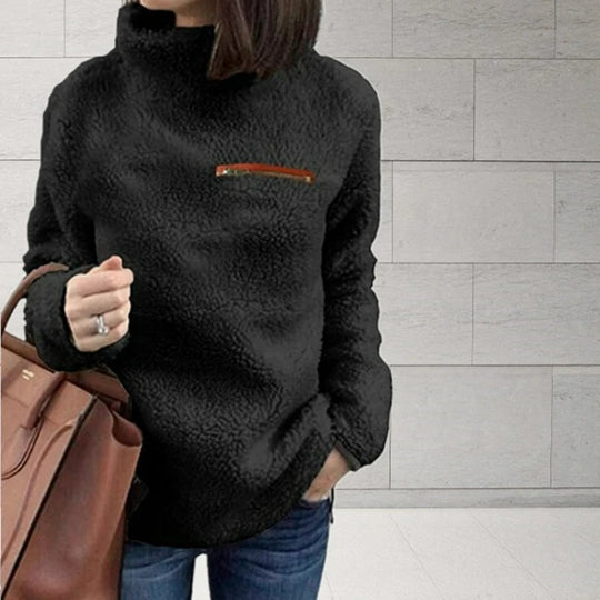 Warmer dicker Damen-Plüschpullover