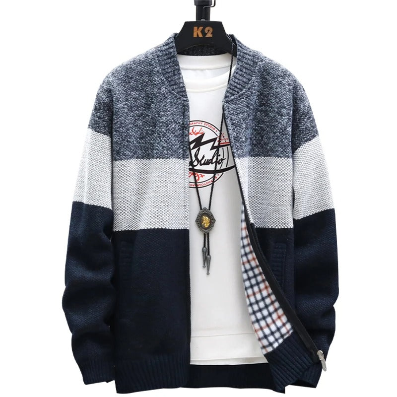 Herrenweste mit Kontraststreifen aus Fleece